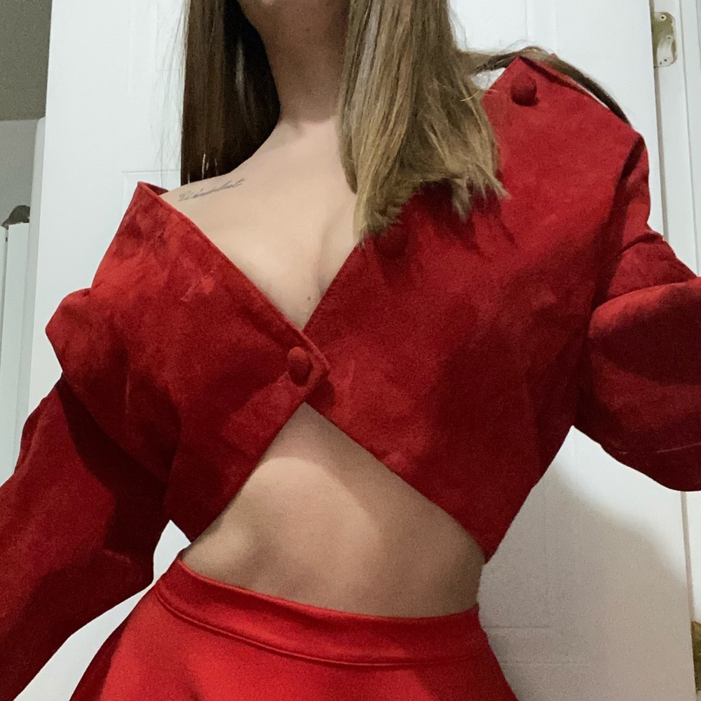 Red Suede Jacket - Picture 2 of 4